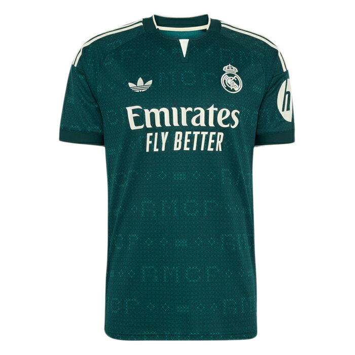 メーカー：アディダス (adidas)品名：レアルマドリード 26/27 アウェイ レプリカ ユニフォーム品番：UU133-JZ7205●素材ポリエステル100%●カラーオーロラアイビー●サイズ実寸サイズM：胸囲97 / うしろ着丈70 / 袖丈36L：胸囲101 / うしろ着丈71 / 袖丈37XL：胸囲105 / うしろ着丈72 / 袖丈38(cm)2026-27シーズンピッチやスタンドで、レアル・マドリード 26/27 アウェイ ジャージはラグジュアリー精神にインスパイアされたデザインとして注目を集める。クラブとのつながりを感じたいファンは、このシャツでクラシックなスタイルを表現できる。クライマクールテクノロジーは汗を吸収・分散し、涼しくドライで集中できる状態を作り出し、快適さと集中力をサポート。スリムフィットはすっきりした多用途なシルエットを生む。ひときわ目立つアイテムに華やかさを添える刺しゅうエンブレムは、デザインの中心に配置。シグネチャーのスリーストライプスが本物の品格を加え、襟はシャープな印象を与える。このシャツは、革新とサッカーのレガシーを大切にするファン向けに、パフォーマンスを重視して作られている。これはアディダスのディテールへのこだわりが詰まった、アイコニックなステートメントピース。●キーワード: adidas アディダス レアルマドリード レプリカ ユニフォーム シャツ 半袖 クラブチーム 大人当店は他ネット店舗と在庫を共用しております。在庫更新のタイムラグの為に販売できない可能性があります。万が一、在庫切れの際はご容赦下さいませ。