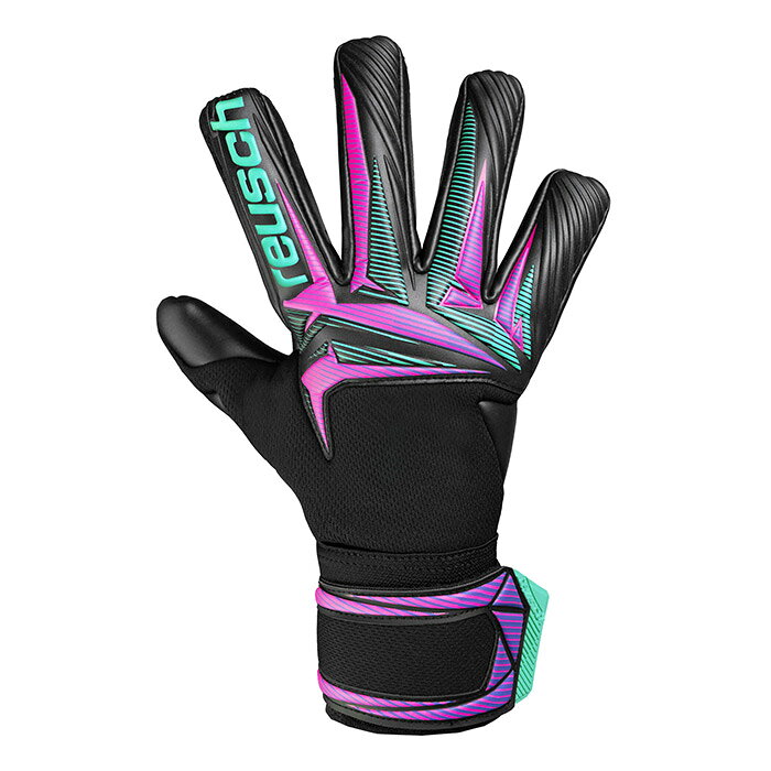 ロイシュ アトラクト デュオ reusch サッカー キーパーグローブ キーパー手袋 ゴールキーパー GK ブラック/ネオンライト (5660035-7130)