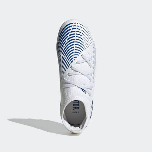 アディダス プレデター エッジ.3 HG/AG J adidas 【サッカー・フットサル】 シューズ ジュニア サッカースパイク キッズ 子供 天然芝 人工芝 土 Predator フットウェアホワイト×ハイレゾブルー×フットウェアホワイト (GZ2893)通販セール サッカー 用品 セール