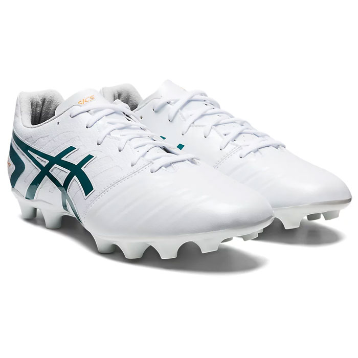 アシックス DSライト CLUB+ asics 【サッカー・フットサル】 シューズ サッカースパイク 大人 メンズ 天然芝 人工芝 土 ワイド DS LIGHT クラブ プラス ホワイト×ベルベットパイン (1103A073-101)