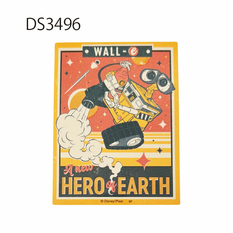 [公式] Disney ディズニー ピクサー ウォーリー ポスター風 地球 ロボット キャラクターステッカー DS3..