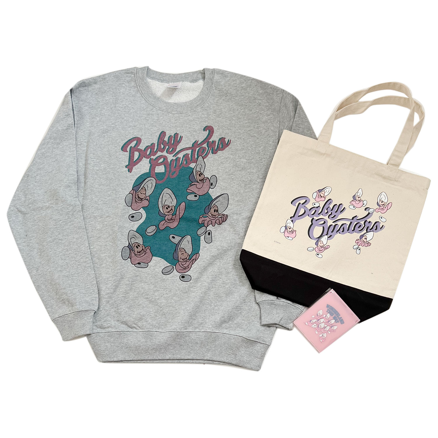 ★12月中旬入荷★[公式] Disney ディズニー NOSTALGICA ノスタルジカ ベビーオイスター/セット02 DS5053EC スモール・プラネット グレー 灰色 可愛い プレゼント ギフト クリスマス 人気 不思議の国のアリス ミラー トートバッグのサムネイル