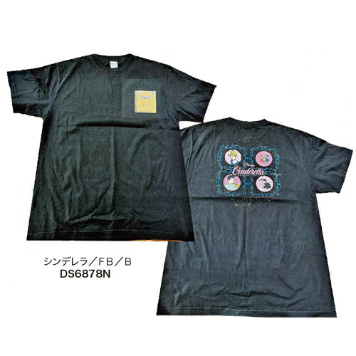 8月中発送予定 [公式] Disney ディズニー NOSTALGICA シンデレラ ブラック Tシャツ Lサイズ DS6878N スモール・プラネット ノスタルジカ Cinderella ガラスの靴のサムネイル