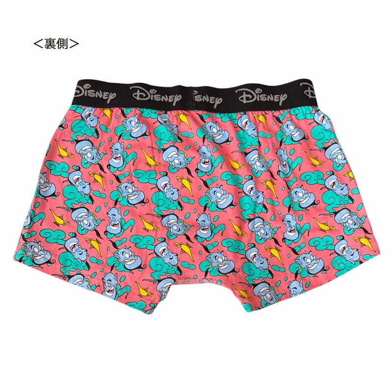 [公式] Disney ディズニー アラジン ジーニー ランプ ボクサーブリーフ DS5786_DS5787 スモール・プラネット サーモンピンク 総柄 プチギフト クリスマス バレンタイン