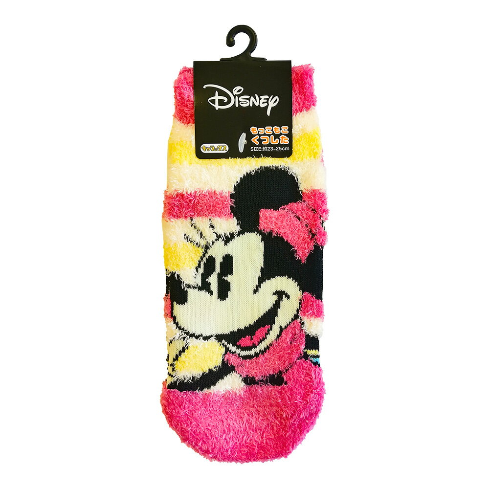 【50％OFF】セール [公式] Disney ディズニー もこもこソックス ミニーボーダー 靴下 AWDS5911J スモール・プラネット ミニーの日 minnie 3月2日