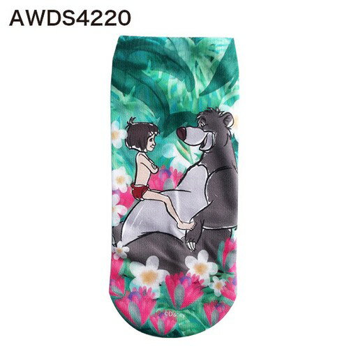Disney ディズニー ジャングル・ブック バルー＆モーグリ/オールスター プリントソックス 22～24cm レディース AWDS4220_AWDS4221