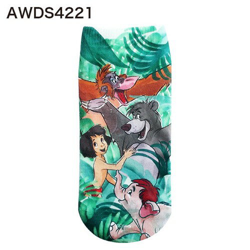 Disney ディズニー ジャングル・ブック バルー＆モーグリ/オールスター プリントソックス 22～24cm レディース AWDS4220_AWDS4221