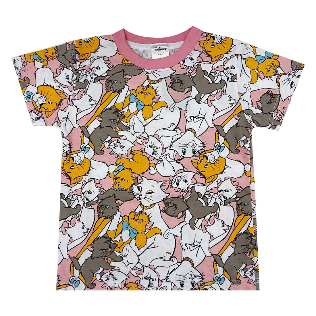 [公式] Disney ディズニー おしゃれキャット ぎっしり 総柄 Tシャツ キッズ スモール・プラネットのサムネイル