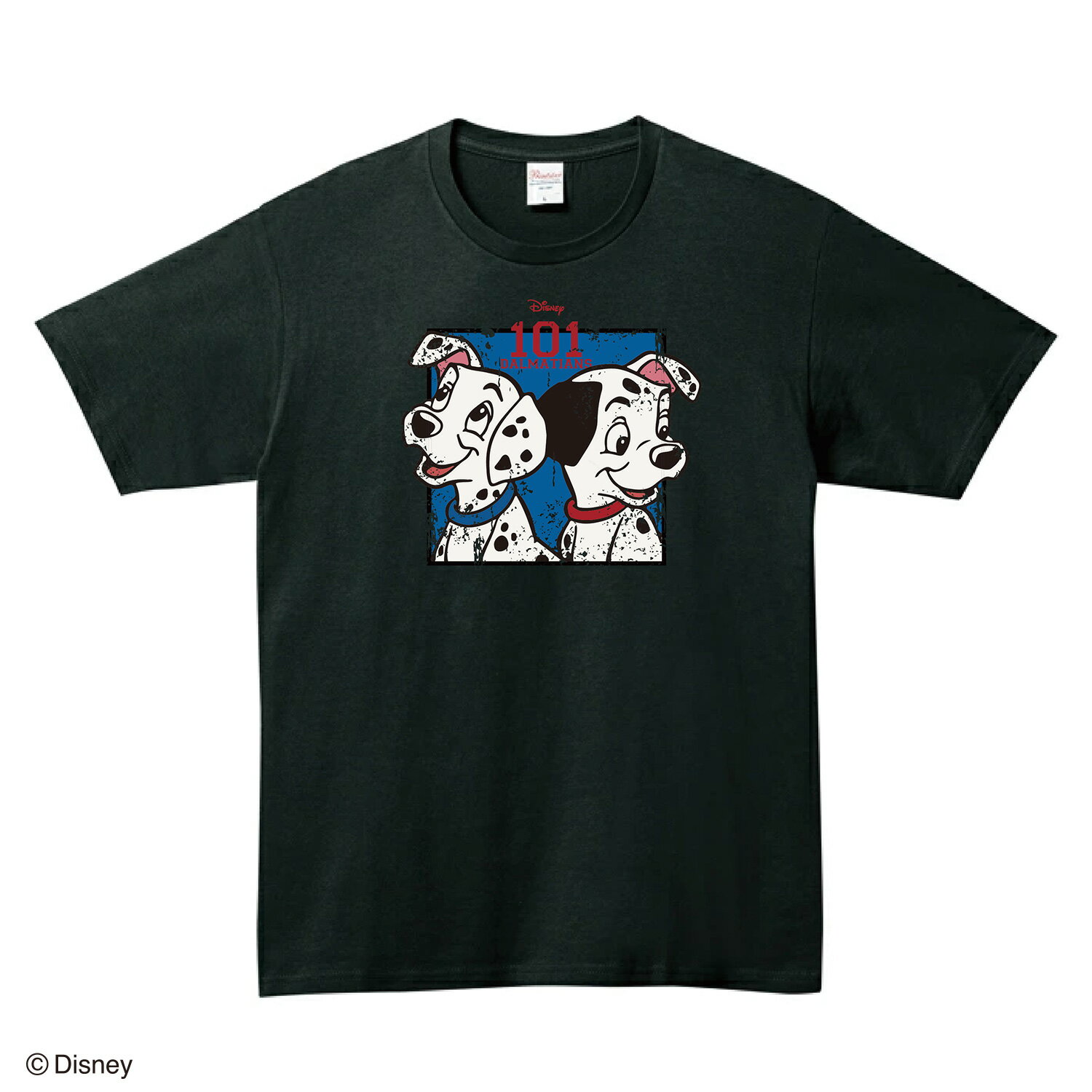 公式 Disney ディズニー NOSTALGICA 100シリーズ 101匹わんちゃん ブラック Tシャツ Lサイズ DS4094N スモール プラネット