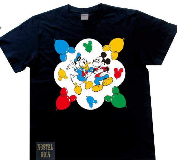 [公式] Disney ディズニー NOSTALGICA ノスタルジカ Tシャツ ミッキー&ドナルドバルーンBLACK AWDS6072N AWDS6073N スモール・プラネットのサムネイル