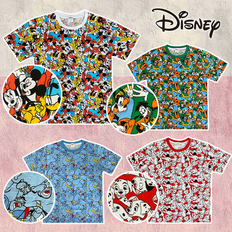 Disneyディズニーミッキーマウス&フレンズ/グーフィーマックス/ジーニー/101匹わんちゃんぎっしりTシャツAWDS7249_AWDS7265