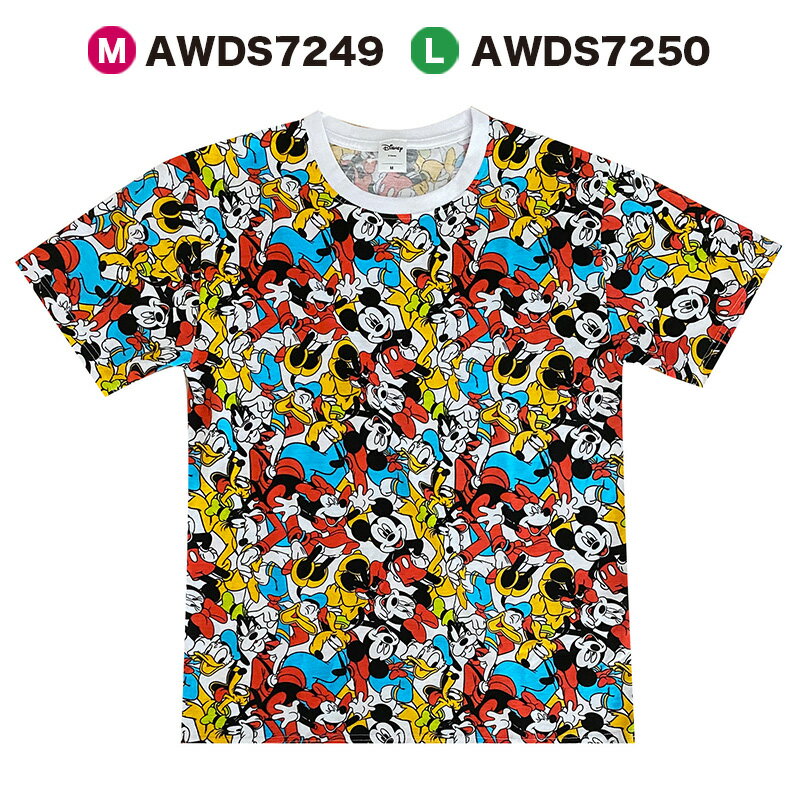 Disneyディズニーミッキーマウス&フレンズ/グーフィーマックス/ジーニー/101匹わんちゃんぎっしりTシャツAWDS7249_AWDS7265