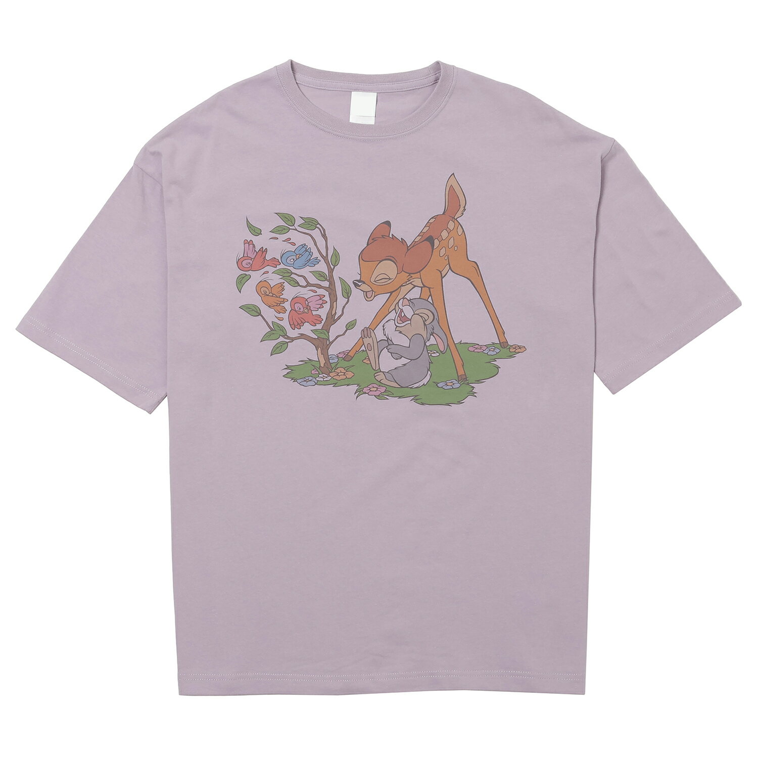  Disney ディズニー NOSTALGICA 100シリーズ バンビ パープル Tシャツ Lサイズ DS4076N スモール・プラネット