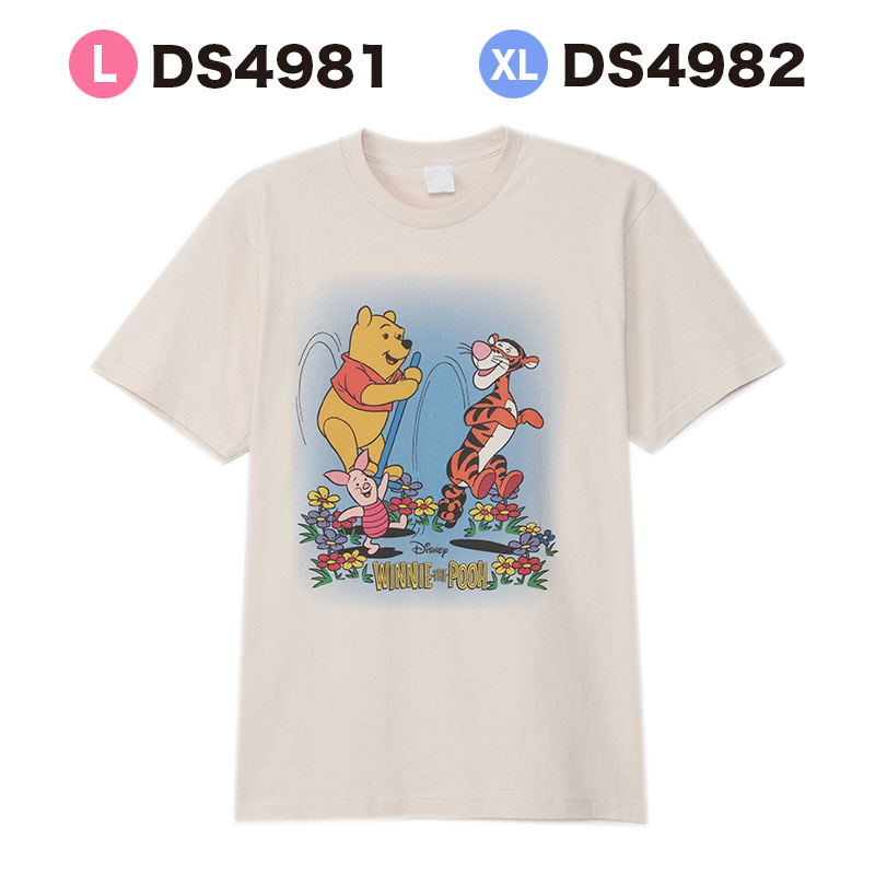 4月下旬以降発送★[公式] Disney ディズニー ホッピング くまのプーさん ピグレット ティガー Tシャツ Lサイズ XLサイズ DS4981_DS4982 スモール・プラネット おしゃれ 可愛いのサムネイル