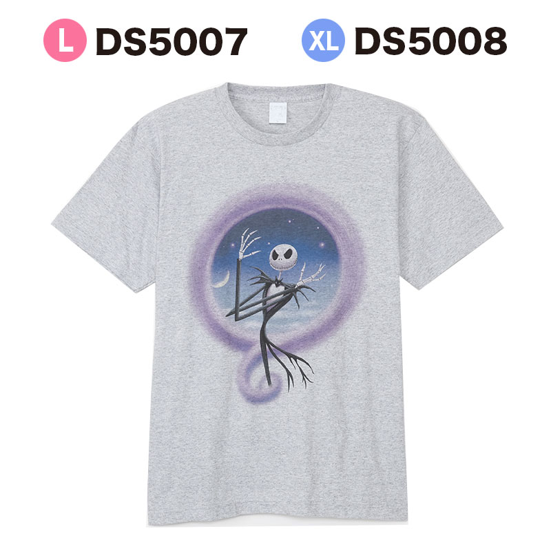 4月下旬以降発送★[公式] Disney ディズニーナイトメアー・ビフォア・クリスマス ムーン Tシャツ Lサイズ XLサイズ DS5007_DS5008 スモール・プラネット おしゃれ 可愛い グレーのサムネイル