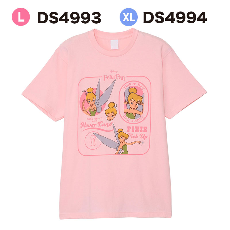 6月入荷予定★ご予約商品★[公式] Disney ディズニー ティンカー・ベル アイコン ピンク Tシャツ Lサイズ XLサイズ スモール・プラネット おしゃれ DS4993_DS4994のサムネイル