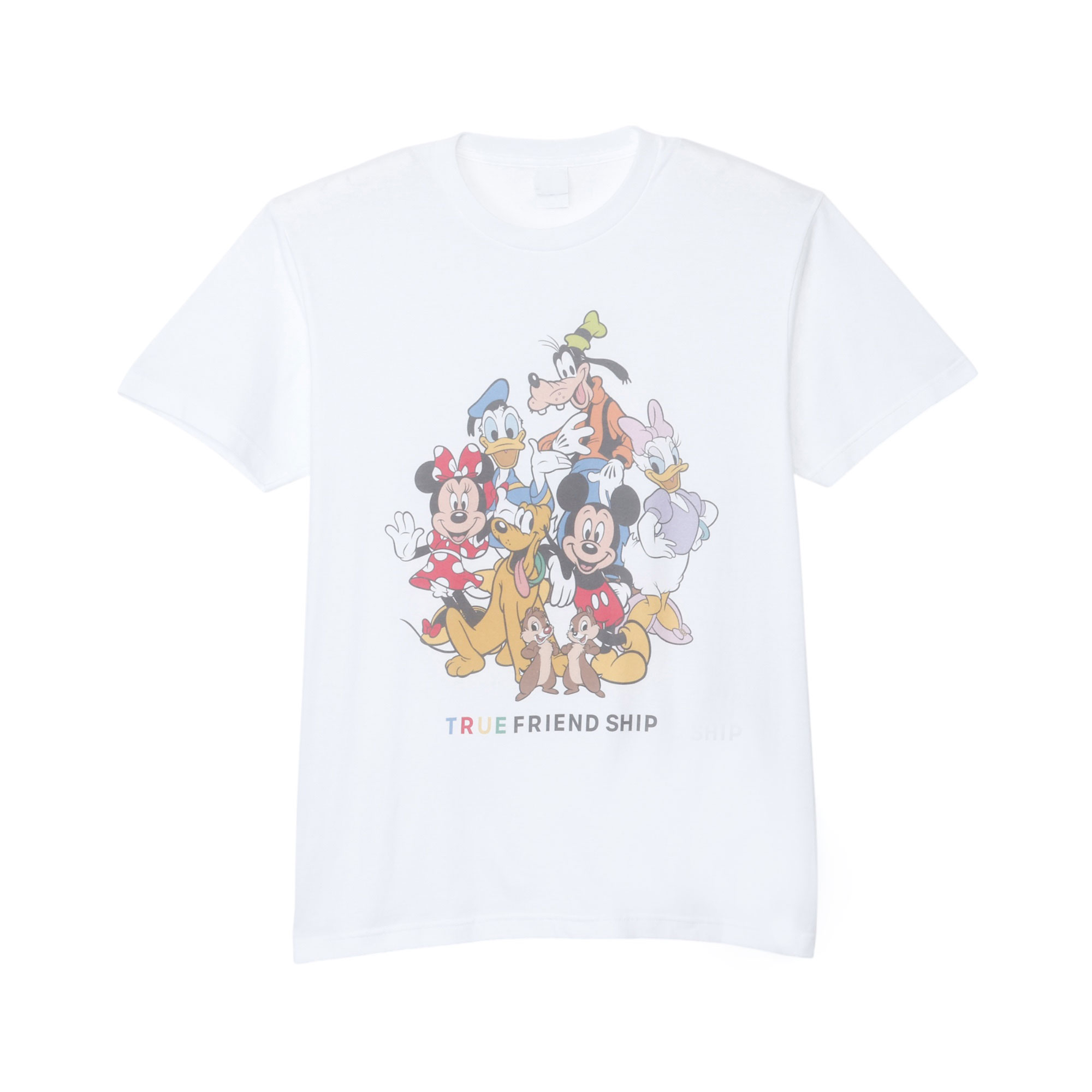 4月下旬以降順次発送 [公式] Disney ディズニー ミッキー＆フレンズ 集合 Tシャツ Lサイズ DS5883 スモール・プラネット 可愛い おしゃれ ミッキーマウス ミニーマウス ドナルドダッグ グーフィー デイジーダッグ プルート チップ デール 白 ホワイトのサムネイル