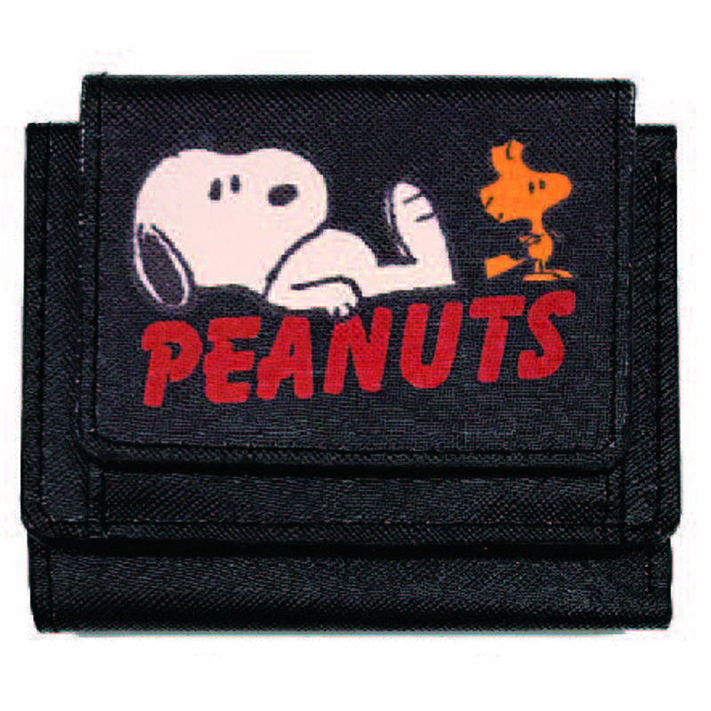 [公式] PEANUTS ピーナッツ 三折財布 スヌーピー＆ウッドストック SNAP2480EM スモール・プラネット おしゃれ シンプル 大人カワイイ