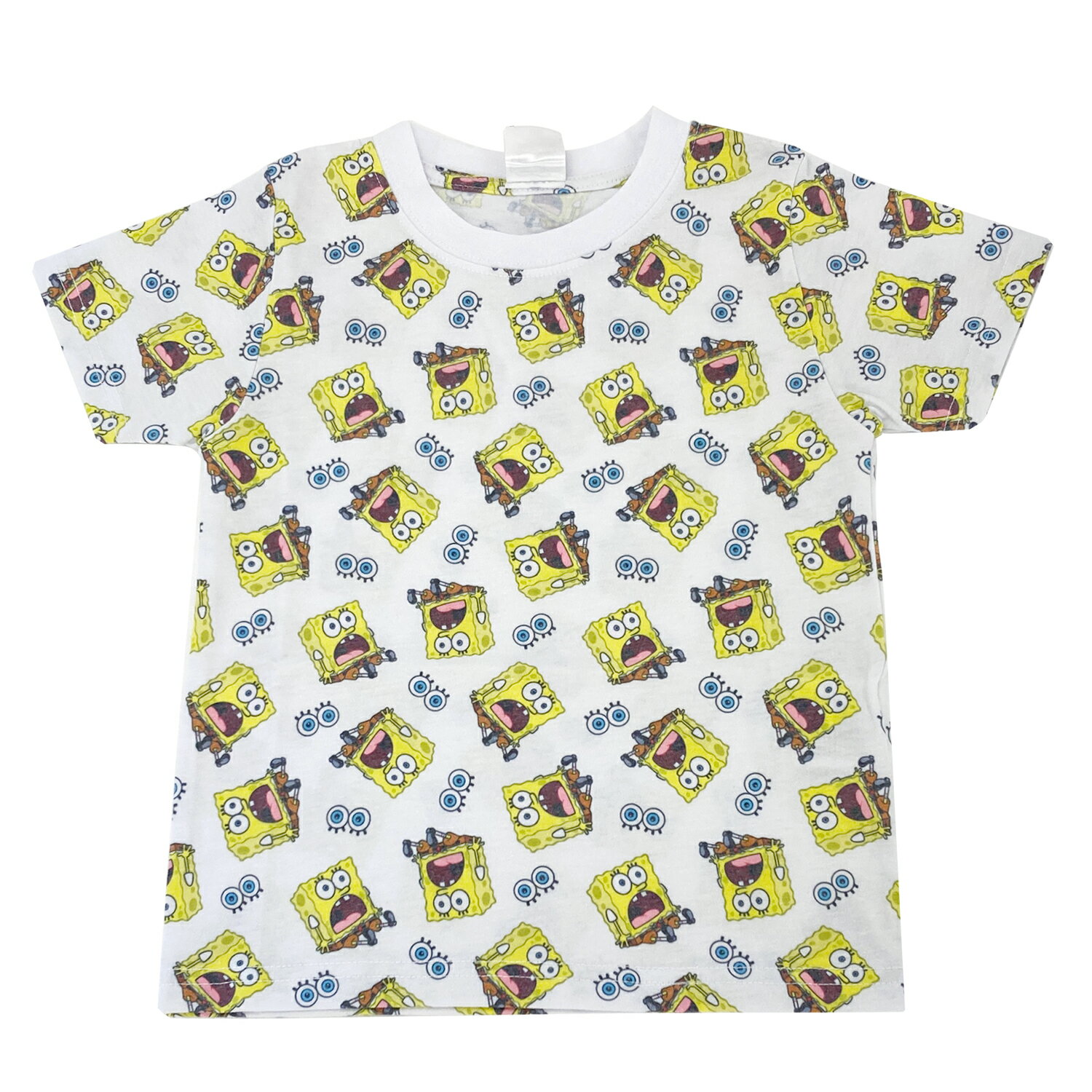 [公式] スポンジ・ボブ パターン 総柄 クールTシャツ トップス キッズサイズ SPB1025_SPB1026 スモール..
