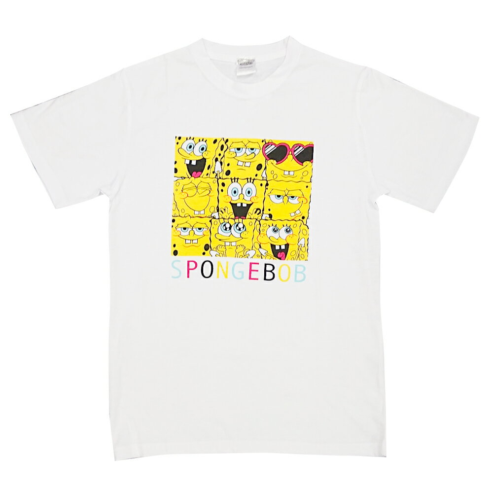 [公式] スポンジ・ボブ フェイス整列 Tシャツ トップス スモール・プラネットのサムネイル