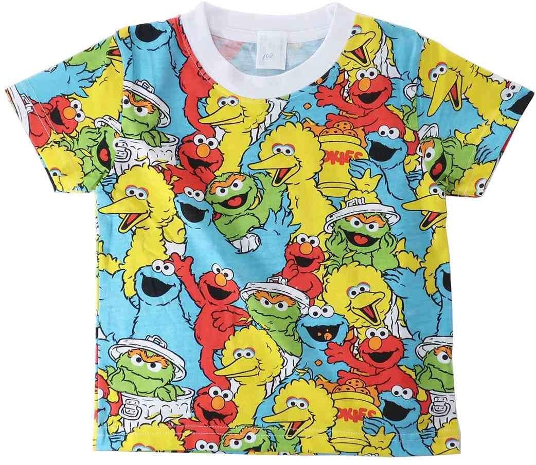 [公式] SESAME STREET セサミストリート 総柄 Tシャツ トップス キッズ スモール・プラネット