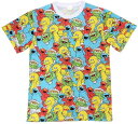 公式 SESAME STREET セサミストリート 総柄 Tシャツ トップス スモール プラネット