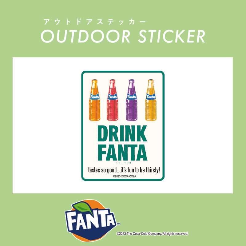 [公式] ファンタ FANTA ドリンク ロゴ アウトドアステッカー シール CC1008 スモール・プラネット 耐水 耐候性