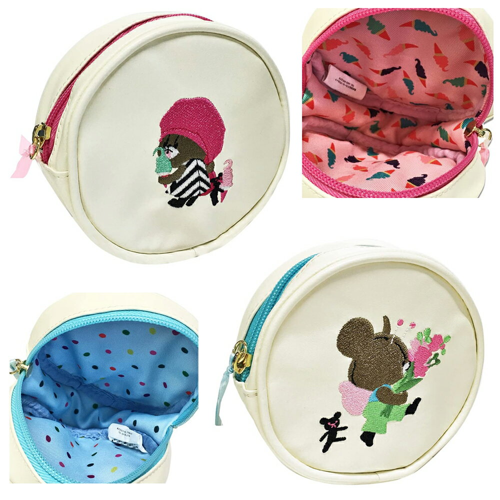 [公式] くまのがっこう ソフトクリーム ピクニック 丸型ポーチ KGAP67_KGAP68 スモール・プラネット