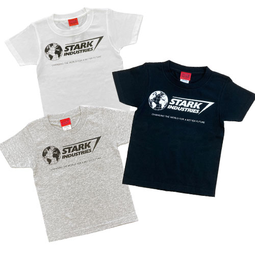 公式 MARVEL マーベル スターク インダストリーズ キッズTシャツ 110サイズ 130サイズ ホワイト グレー ブラック アイアンマン MARVEL STORE SP1866PP_SP1870PP スモール プラネット