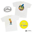  The Simpsons ザ・シンプソンズ ファミリー バッジ バート ポーズ Tシャツ SSD1002_SSD1005 スモール・プラネット 半袖 ホワイト トップス