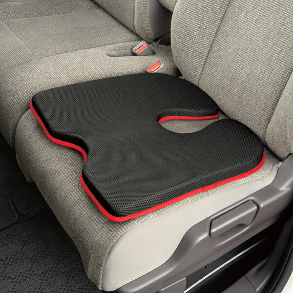 シートクッション『穴あきクッション』レッド （約44.5×3.3×44.5cm）