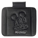 【Mickey Mouse】『ミッキープレス』 軽ベンチシート用ベロアクッション ブラック (約53×45cm)