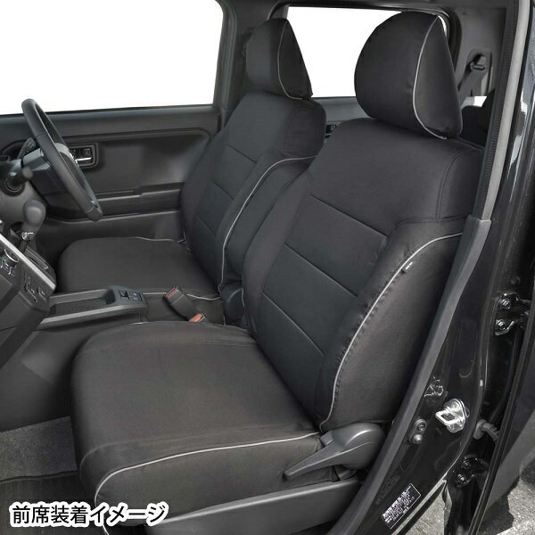 Rakuten - 【M4-80】ダイハツ タフト(LA900S,LA910S 2020/6～)専用　撥水加工 布製シートカバー『ウォータープルーフ』(ブラック）1台分セット