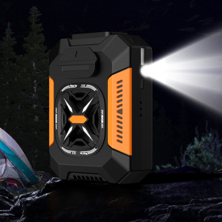 小型 USB充電式 cjfj1316659 ミニ扇風機 ファン 3段階風量 腰掛けファン 1台4役 ポータブルファン LED懐中電灯 防汗 携帯 涼しい 防塵 耐衝撃 USB充電式ファン 送風機 5000mAh大容量 ベルトファン 涼風 腰掛け扇風機 快適 屋外 アウトドア