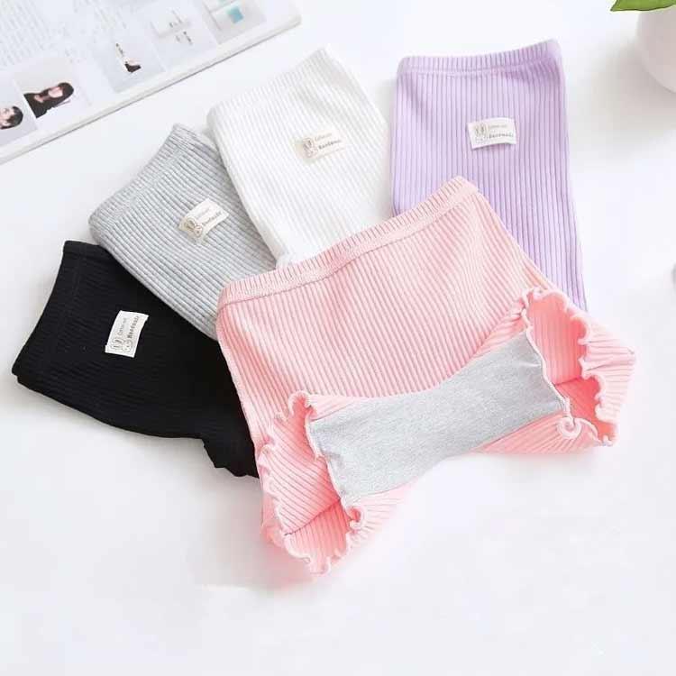 オーバーパンツ レギンス 女の子 ショート丈 ショートレギンス パンツ スパッツ アンダーパンツ ペチパンツ インナーパンツ キッズ 子供 レース リボン ペチコートパンツ 薄手 無地 小学生 ペチコート ジュニア 3枚セット 伸縮 100-150cm 2