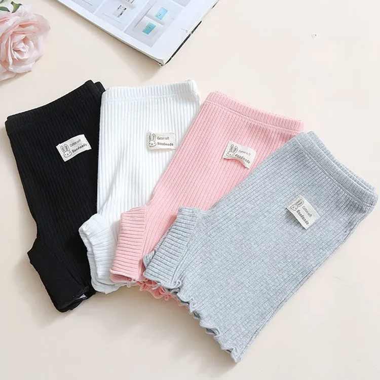 オーバーパンツ レギンス 女の子 ショート丈 ショートレギンス パンツ スパッツ アンダーパンツ ペチパンツ インナーパンツ キッズ 子供 レース リボン ペチコートパンツ 薄手 無地 小学生 ペチコート ジュニア 3枚セット 伸縮 100-150cm 3