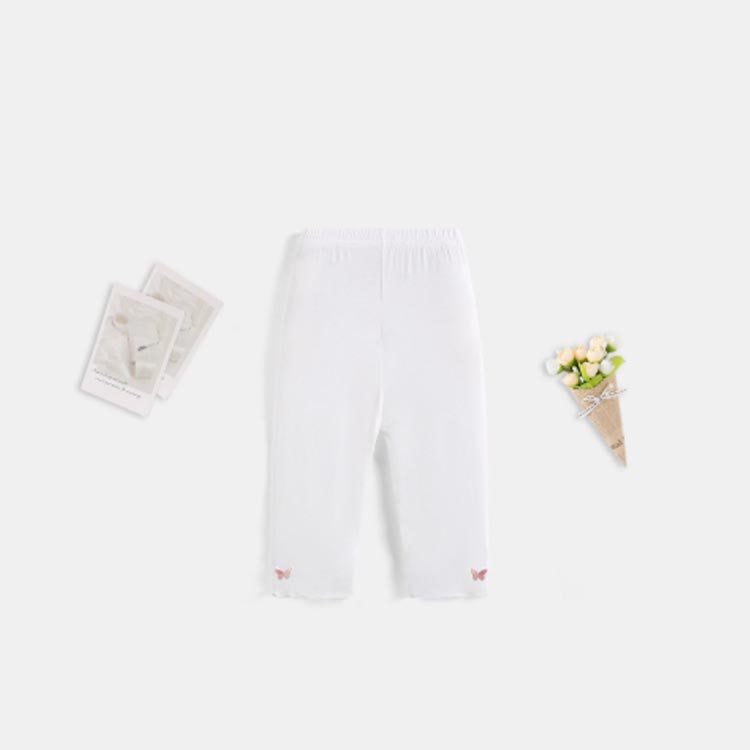 5分丈 レギンスパンツ キッズ 女の子 モダール素材 涼感 ショートパンツ レギンス スパッツ 五分丈 無地 シンプル ストレッチ インナーパンツ ホワイト ブラック グレー ピンク 2