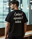 楽天SHIFFON 公式ストア1PIU1UGUALE3 RELAX ウノピゥウノウグァーレトレ リラックス バックグリッターロゴ 半袖 Tシャツ カットソー メンズ おしゃれ かっこいい ブランド ウェア ウノピュウ ウノピュー ウノピゥ 1piu1