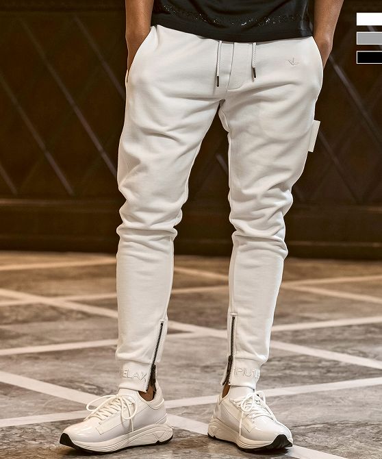 1PIU1UGUALE3 RELAX ウノピゥウノウグァーレトレ リラックス レザーパッチスウェットジョガーパンツ セットアップ対応 メンズ おしゃれ かっこいい ブランド ウェア ウノピュウ ウノピュー