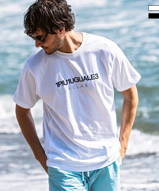 樂天商城 - 1PIU1UGUALE3 RELAX ウノピゥウノウグァーレトレ リラックス リバースロゴ半袖Tシャツ メンズ おしゃれ かっこいい ブランド ウェア ウノピュウ ウノピュー