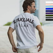 1PIU1UGUALE3RELAX(ウノピゥウノウグァーレトレ)バックロゴプリントTシャツ(ホワイト/ピンク/チャコール/ブラック/ロイヤルブルー/ライトブルー/パープル/ダークグリーン)