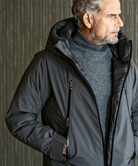 AKM Contemporary エイケイエムコンテンポラリー ダブルフードダウンジャケット ブルゾン アウター メンズ おしゃれ かっこいい ブランド|SHIFFON AKM Contemporary エイケイエムコンテンポラリー ダブルフードダウンジャケット ブルゾン アウター メンズ おしゃれ かっこいい ブランド|SHIFFON