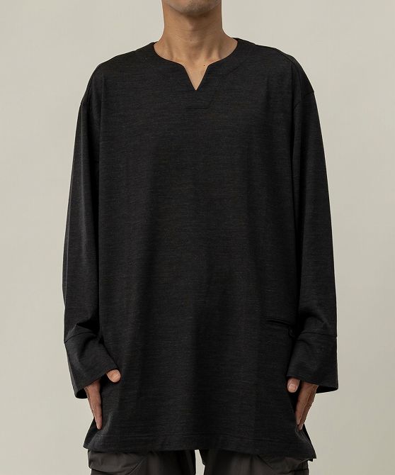 alk phenix アルクフェニックス Wool Blend Nomadic Shirts WOL ウールジャージー素材 断熱 防臭 ドライ ロングスリーブシャツ ウールブレンド ロンT メンズ