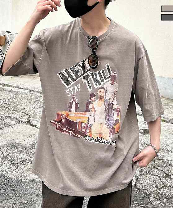 Rakuten - Confirm コンファーム ヴィンテージライク ピグメント加工 アメカジ風 レトロプリント アソートロック Tシャツ カットソー 半袖 ユニセックス メンズ レディース おしゃれ かっこいい ブランド