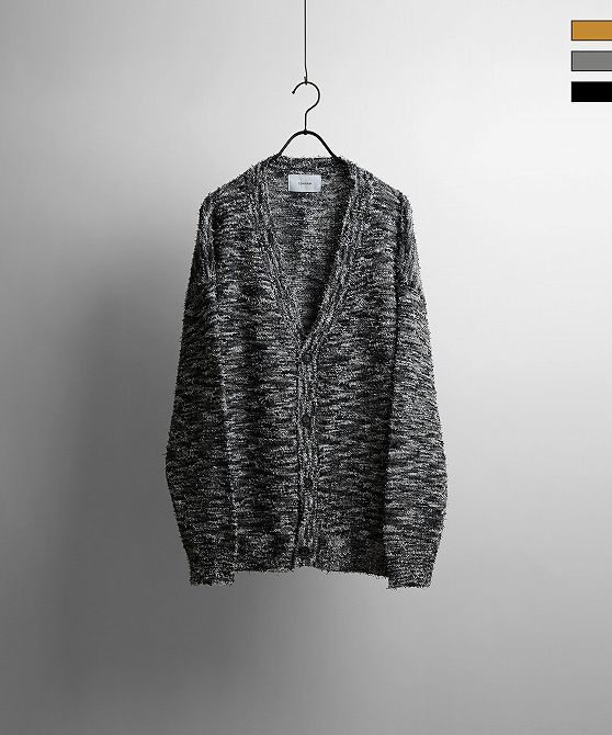 Confirm コンファーム ルーズシルエット ツイストブークレ 異素材ニットカーディガン ユニセックス お..