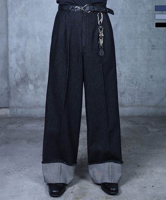 Confirm コンファーム ロールアップ デニムスラックス ユニセックス メンズ レディース おしゃれ かっこいい ブランド