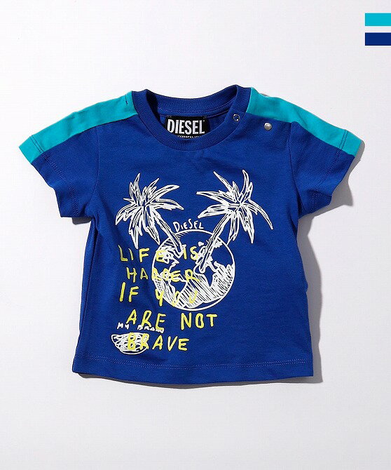 DIESEL ディーゼル Baby グラフィックデザイン 半袖 Tシャツ カットソー 男の子 ベビー 赤ちゃん 子供服 こども服 キッズ おしゃれ かっこいい かわいい ブランド【正規輸入品】