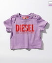 DIESEL ディーゼル Baby ブランドロゴ半袖Tシャツカットソー 女の子 子供服 こども服 キッズ ベビー服 赤ちゃん おしゃれ かっこいい かわいい ブランド【正規輸入品】