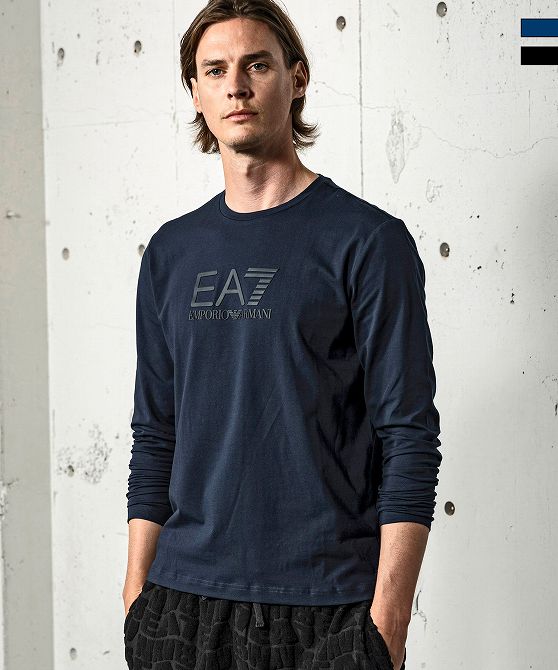 EMPORIO ARMANI EA7 イーエーセブン エンボスロゴロングTシャツ メンズ おしゃれ かっこいい ブランド