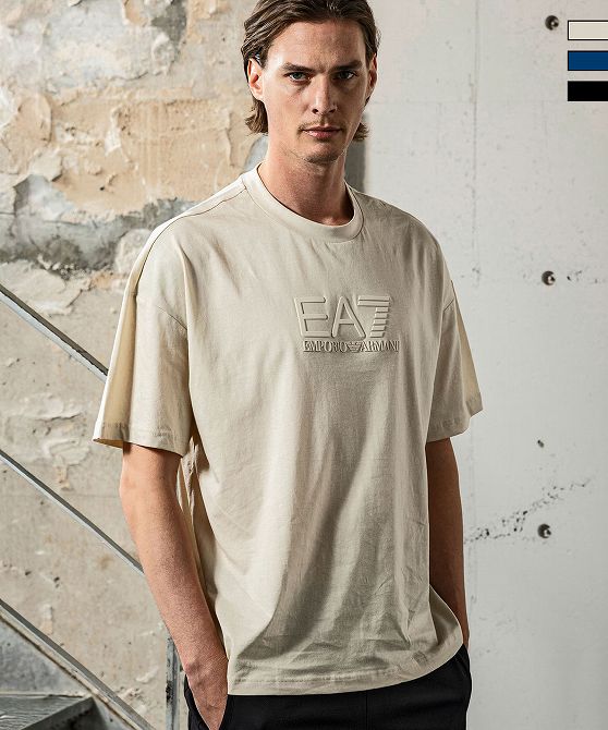 EMPORIO ARMANI EA7 イーエーセブン エンボスロゴ半袖Tシャツ メンズ おしゃれ かっこいい ブランド